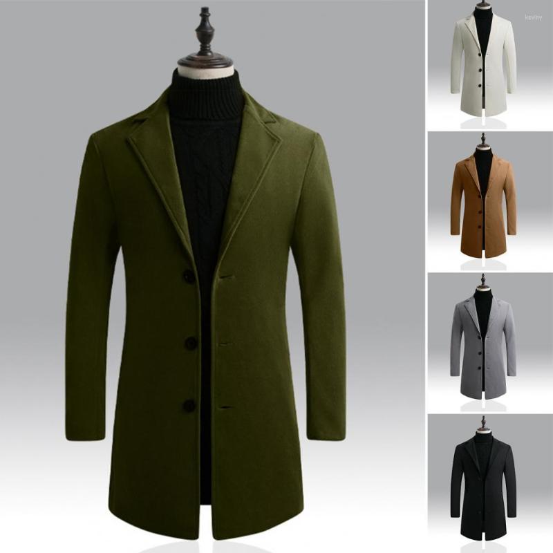 Men's Trench Coats Men Coat Solid Color Mid-length Lapel Coldproof Slim-fitting Winter Jacket Buttons Woolen Streetwear, Khaki
Men's Trench Coats Men Coat Solid Color Mid-length Lapel Coldproof Slim-fitting Winter Jacket Buttons Woolen Streetwear, Khaki