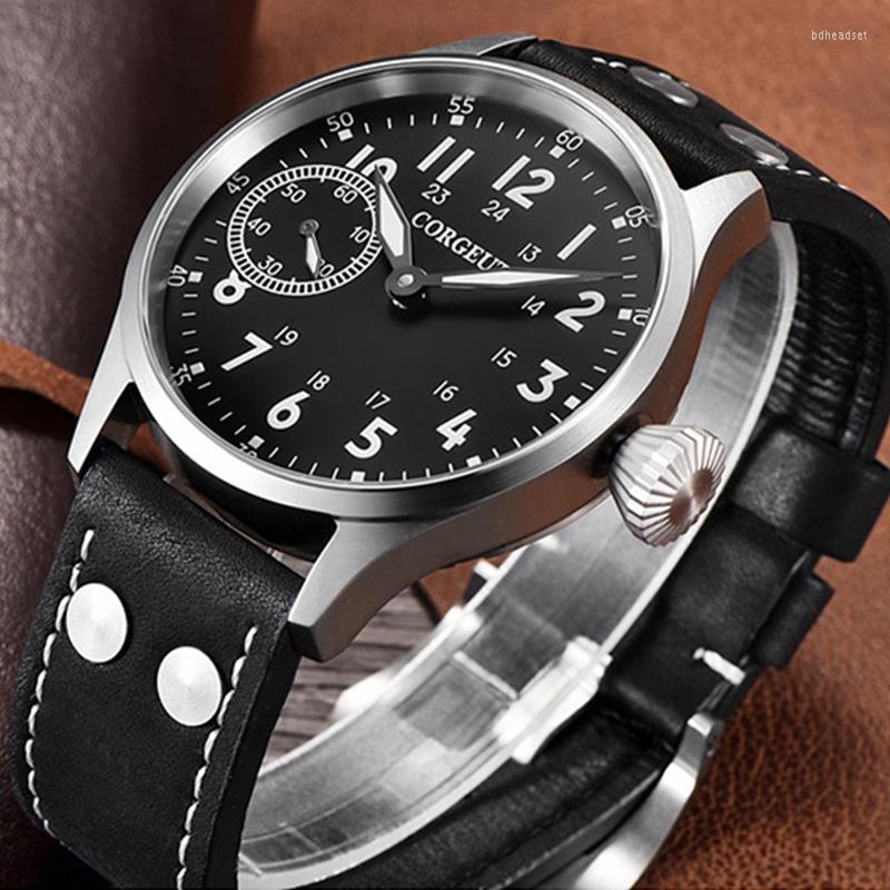 Wristwatches 44mm Men's Mechanical Watch Seagull Movement 316L Luminous Fashion Waterproof Leather Strap, Silver yellow
Wristwatches 44mm Men's Mechanical Watch Seagull Movement 316L Luminous Fashion Waterproof Leather Strap, Silver yellow