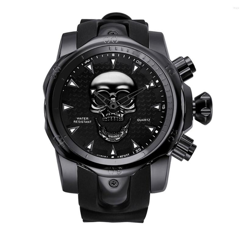 Wristwatches Quartz Watch Fashion 3D Skull Large Cool Dial Men Watches Waterproof Sport Casual Male Analog Wristwatch, Black
Wristwatches Quartz Watch Fashion 3D Skull Large Cool Dial Men Watches Waterproof Sport Casual Male Analog Wristwatch, Black