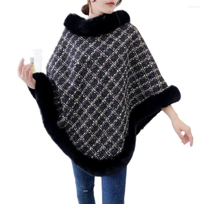 Women's Fur Winter Luxurious Cape Jackets Womens Faux Coats Plaid Big Collar Female Loose Pullover Lady Trendy Shawl, Red
Women's Fur Winter Luxurious Cape Jackets Womens Faux Coats Plaid Big Collar Female Loose Pullover Lady Trendy Shawl, Red