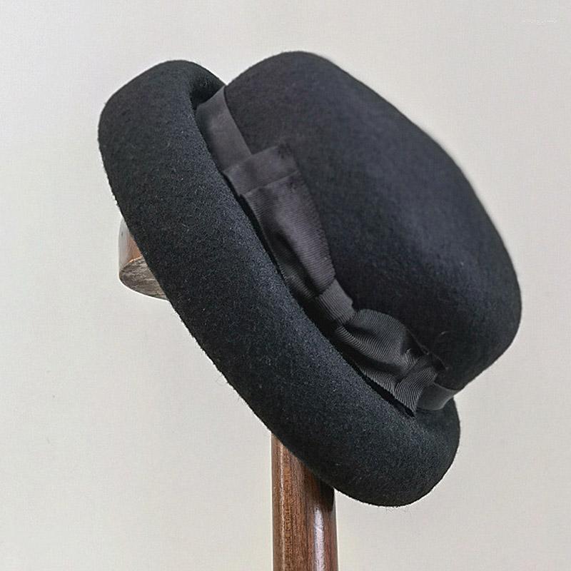 Berets Ladies Curly Brim Winter Wool Fedoras Women Retro Style Bowknot Beret Warm Cloche Hat Wedding Dress Party Fascinator, Black
Berets Ladies Curly Brim Winter Wool Fedoras Women Retro Style Bowknot Beret Warm Cloche Hat Wedding Dress Party Fascinator, Black