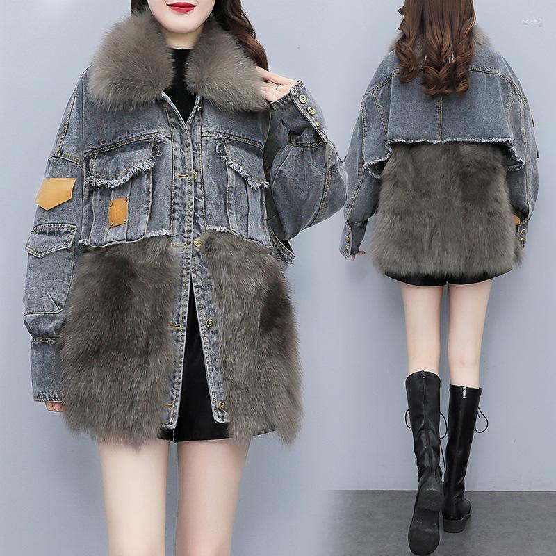 Women's Fur Coats And Jackets Women Autumn Winter The Cowboy Splicing Send To Overcome, Gray
Women's Fur Coats And Jackets Women Autumn Winter The Cowboy Splicing Send To Overcome, Gray