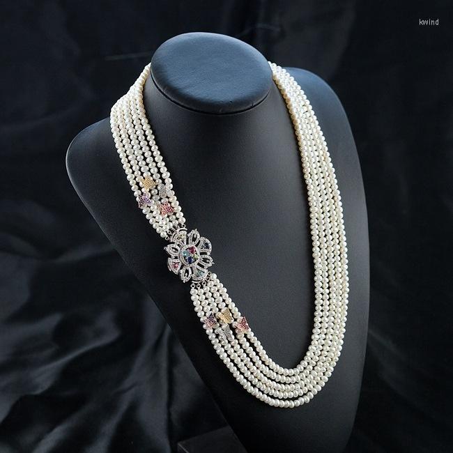 Choker 5 Strands Genuine Pearl Necklace Silver Plated Clasp With Zircon Flower&Butterfly Fashion Multistrands Long Gifts
Choker 5 Strands Genuine Pearl Necklace Silver Plated Clasp With Zircon Flower&Butterfly Fashion Multistrands Long Gifts