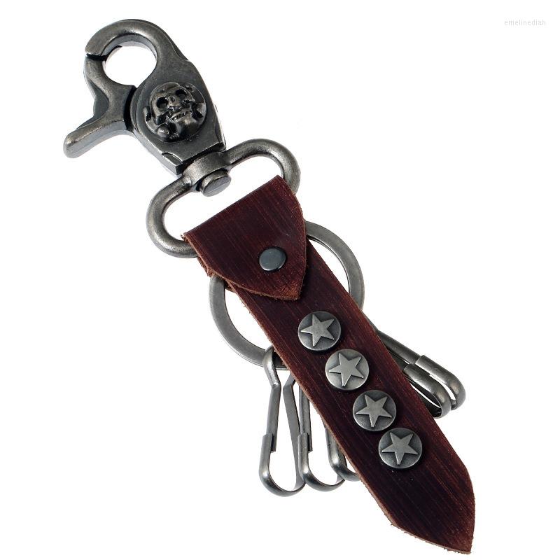 Keychains Trendy Men's Wide Leather Alloy Pentagram Skull Multi Hanging Ring Punk Keyrings Key Chain Accessories Vintage Jewelry
Keychains Trendy Men's Wide Leather Alloy Pentagram Skull Multi Hanging Ring Punk Keyrings Key Chain Accessories Vintage Jewelry