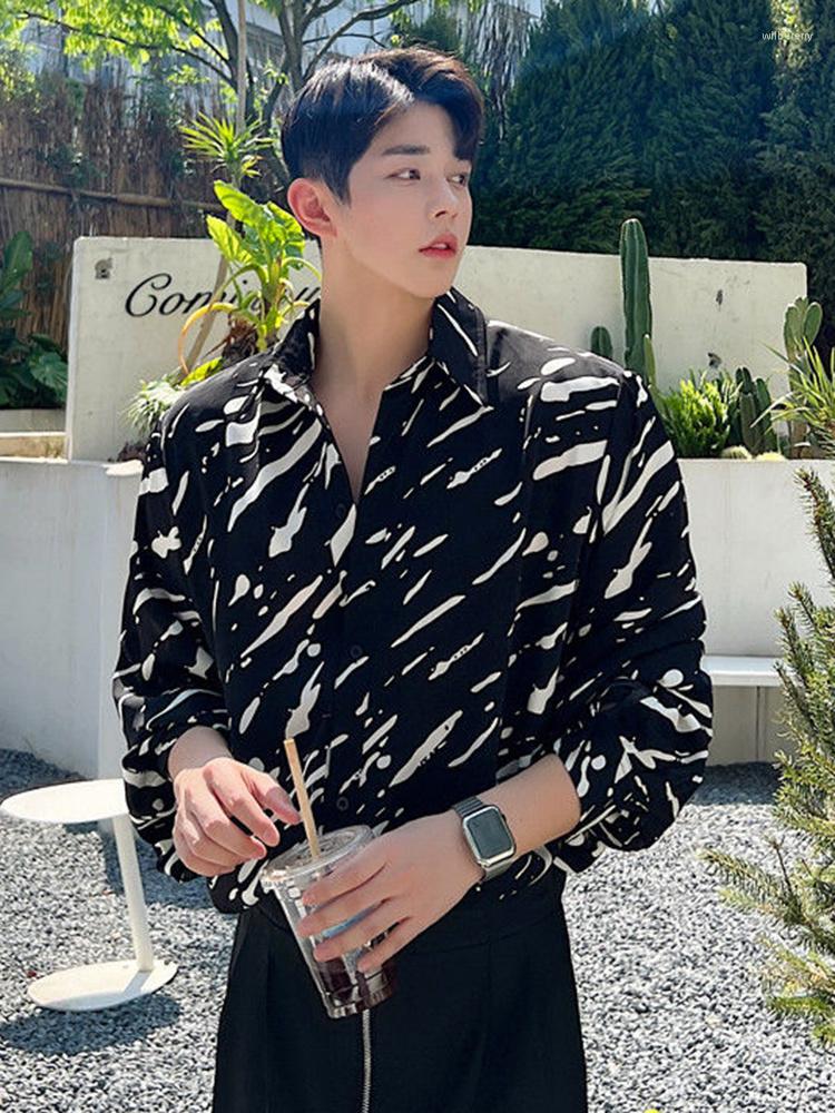 Men's Casual Shirts Shirt Trend Summer Men Personalized Design Halo Dyeing Pattern Thin Single Breasted 2023 Contrast Color 2A3251, Black
Men's Casual Shirts Shirt Trend Summer Men Personalized Design Halo Dyeing Pattern Thin Single Breasted 2023 Contrast Color 2A3251, Black