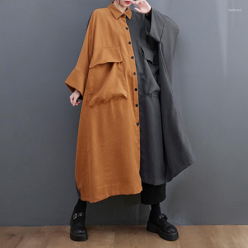 Women's Blouses SuperAen Oversize Women's Shirt Dress 2022 Autumn Splicing Loose Color Blocking Retro Over Long Tops, Black
Women's Blouses SuperAen Oversize Women's Shirt Dress 2022 Autumn Splicing Loose Color Blocking Retro Over Long Tops, Black