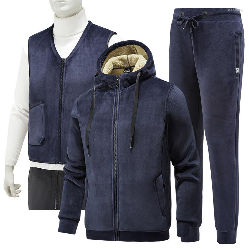 Men's Tracksuits 3 Pcs Fleece Men Winter Set Casual Tracksuit Thick Sweatshirt Pants Vests Sportswear Warm Hooded Outerwear Suits, Y77 y99 669gray
Men's Tracksuits 3 Pcs Fleece Men Winter Set Casual Tracksuit Thick Sweatshirt Pants Vests Sportswear Warm Hooded Outerwear Suits, Y77 y99 669gray
