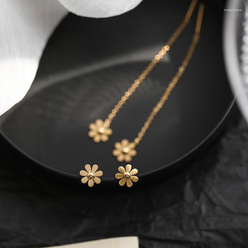 Stud Earrings YUN RUO Lovely Daisy Sunflower Earring Yellow Gold Woman Titanium Steel Jewelry Never Fade Hypoallergenic Drop
Stud Earrings YUN RUO Lovely Daisy Sunflower Earring Yellow Gold Woman Titanium Steel Jewelry Never Fade Hypoallergenic Drop