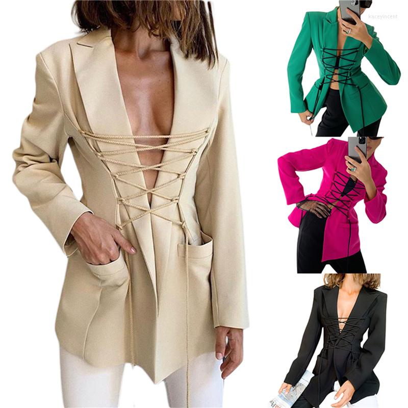 Women' Suits Women Coat Long Sleeve Lapel Side Pockets Buttons Solid Color Bandage Casual Party Fall Spring Winter Cardigan, Black
Women' Suits Women Coat Long Sleeve Lapel Side Pockets Buttons Solid Color Bandage Casual Party Fall Spring Winter Cardigan, Black
