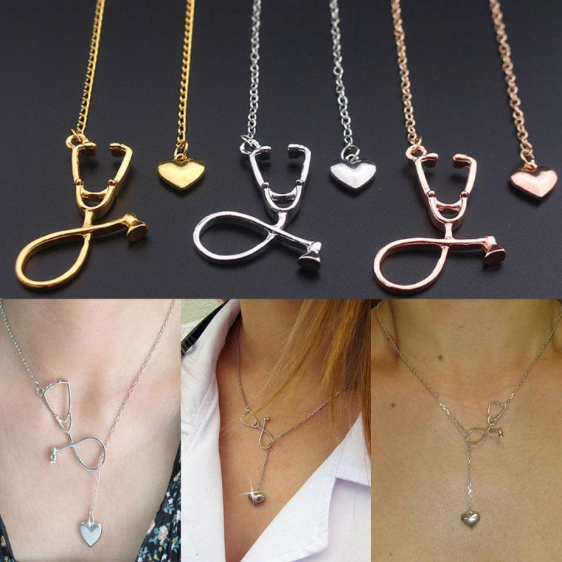 Nurse Stethoscope Necklace Heart Initial Pendant Necklaces for Doctors and Nurses Chrismtas Gifts
Nurse Stethoscope Necklace Heart Initial Pendant Necklaces for Doctors and Nurses Chrismtas Gifts