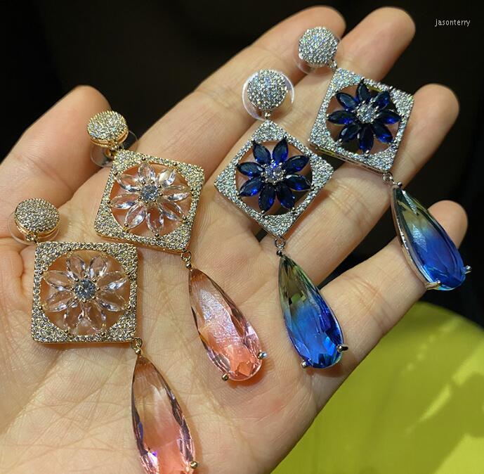 Dangle Earrings Gemstone Water Drop Candy Color Fashion Gradient Zircon European And American Temperament Women Jewelry
Dangle Earrings Gemstone Water Drop Candy Color Fashion Gradient Zircon European And American Temperament Women Jewelry