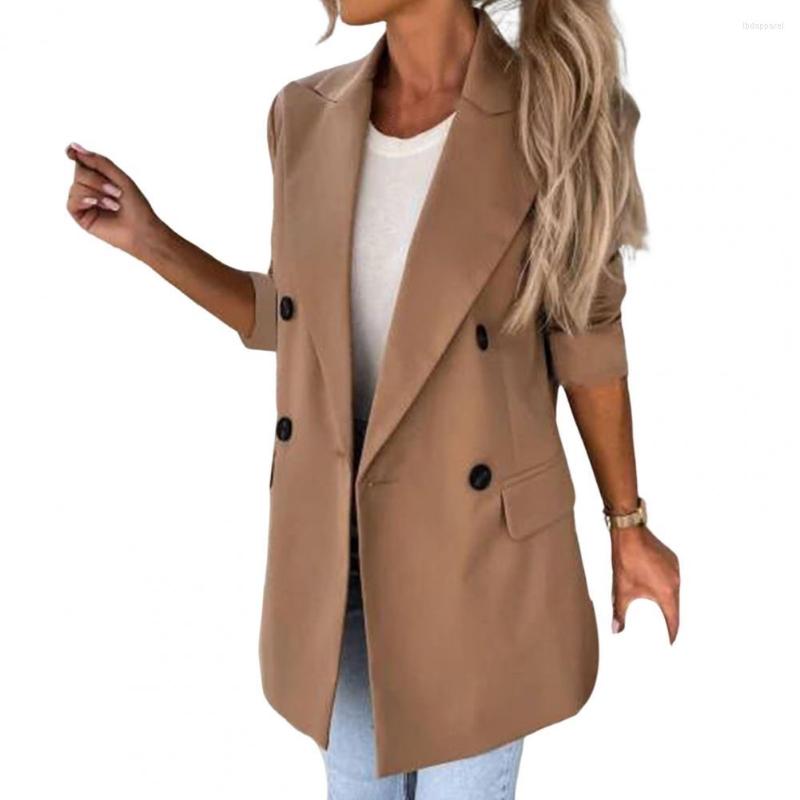 Women' Suits Lapel Plaid Print Solid Color Flap Pockets Winter Blazer Double Breasted Female Office Mid-Length Coat Outerwear, Black
Women' Suits Lapel Plaid Print Solid Color Flap Pockets Winter Blazer Double Breasted Female Office Mid-Length Coat Outerwear, Black