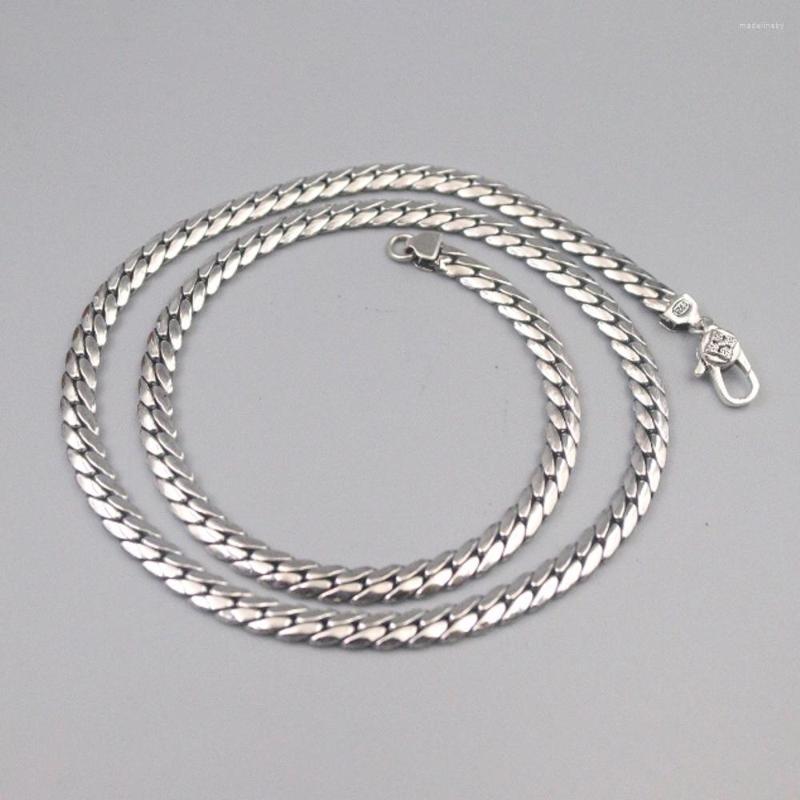 Chains Pure 925 Sterling Silver Necklace Width 5mm Flat Curb Link Chain 50cm / 33-34g For Man Gift
Chains Pure 925 Sterling Silver Necklace Width 5mm Flat Curb Link Chain 50cm / 33-34g For Man Gift