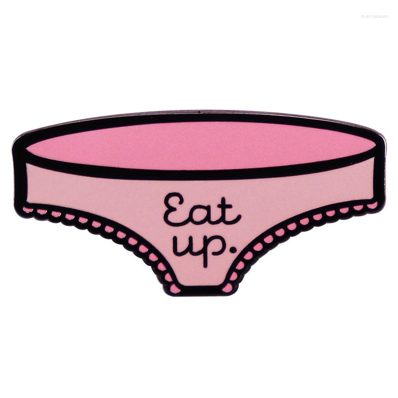 Brooches Eat Up Enamel Pin Pink Panties Brooch Badge Pins For Backpacks Charm Jewelry Gift
Brooches Eat Up Enamel Pin Pink Panties Brooch Badge Pins For Backpacks Charm Jewelry Gift