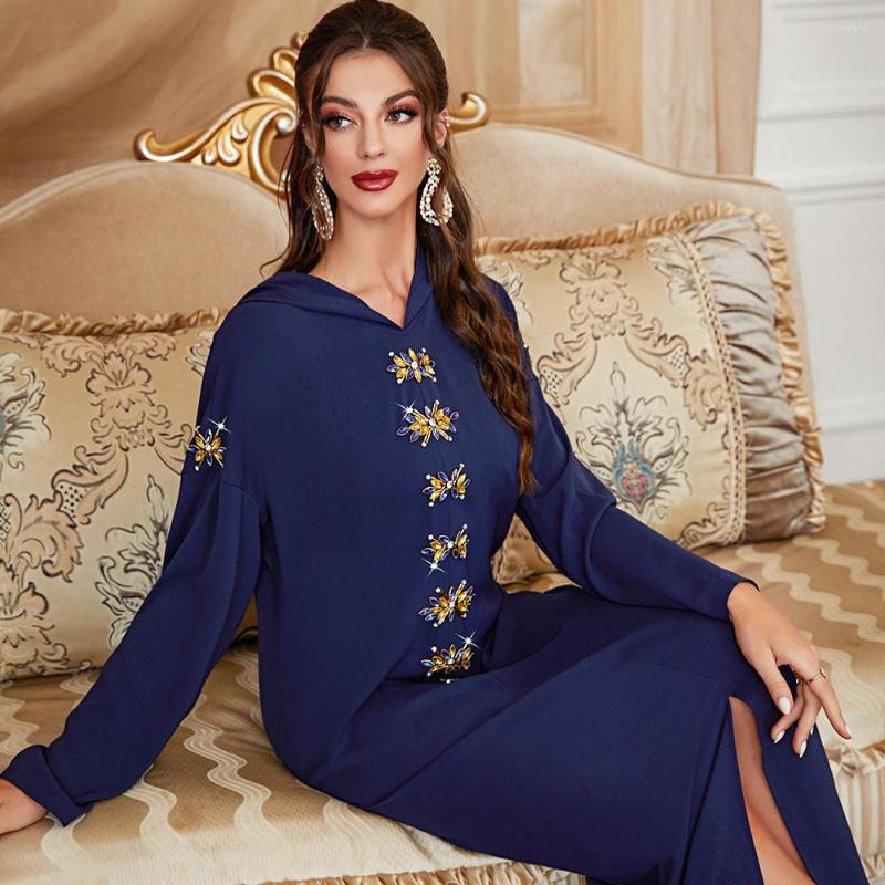 Ethnic Clothing Women's Robe Tibetan Blue Handmade Diamond Hooded Dress Muslim Maxi 2022 Kaftan Abayas Djellaba Moroccan Vestidos
Ethnic Clothing Women's Robe Tibetan Blue Handmade Diamond Hooded Dress Muslim Maxi 2022 Kaftan Abayas Djellaba Moroccan Vestidos