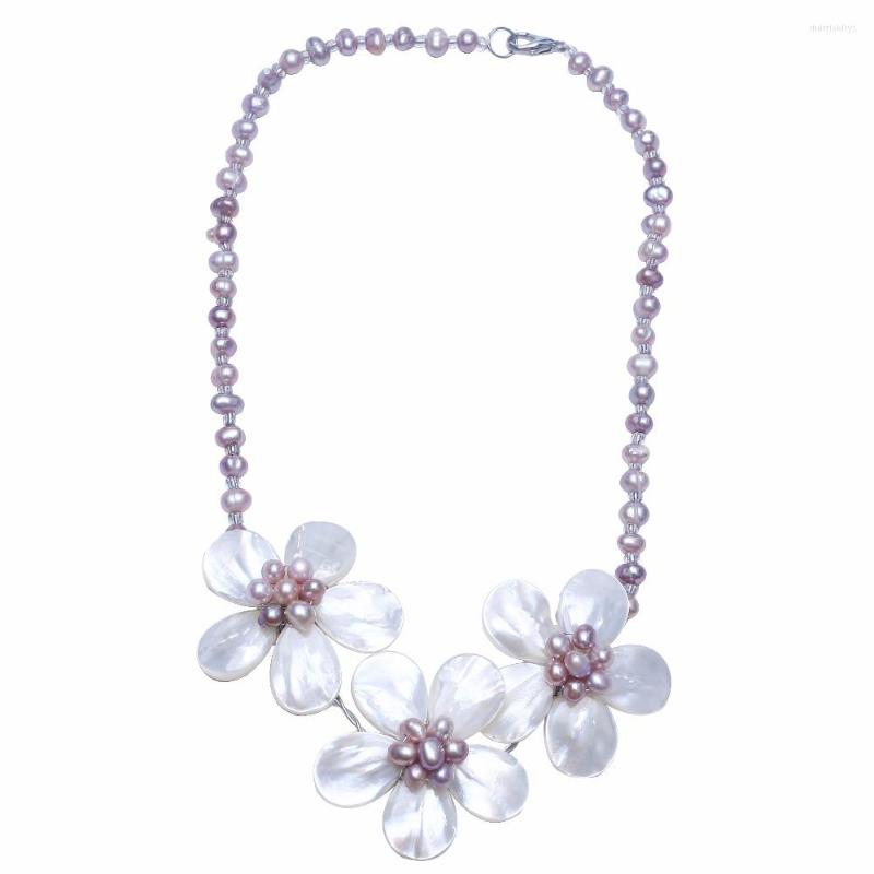 Choker Fashion Elegant Purple Rice Shape Freshwater Pearl And White Shell Flower Necklace Female Holiday Party
Choker Fashion Elegant Purple Rice Shape Freshwater Pearl And White Shell Flower Necklace Female Holiday Party