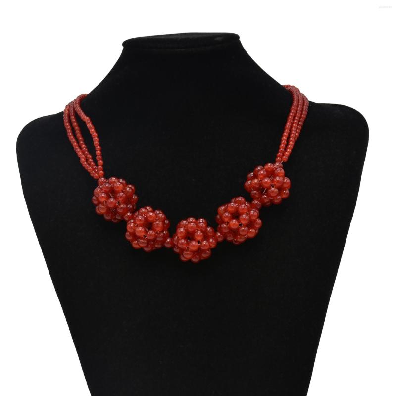 Choker Red Resin Beads Woven Ball Pendant Necklace For Women African Ethnic Bridal Wedding Accessories Multi-layer Chain Jewelry
Choker Red Resin Beads Woven Ball Pendant Necklace For Women African Ethnic Bridal Wedding Accessories Multi-layer Chain Jewelry