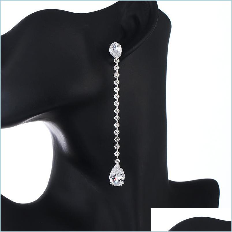 Dangle Chandelier Elegant Water Drop Cubic Zirconia Dangle Earrings Cz Crystal Long Tassel Earring For Women Wedding Jewelry Acces Dhubf
Dangle Chandelier Elegant Water Drop Cubic Zirconia Dangle Earrings Cz Crystal Long Tassel Earring For Women Wedding Jewelry Acces Dhubf