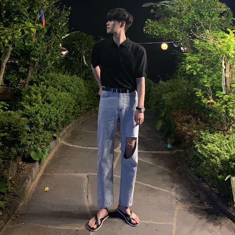Men's Polos Color Solid Blue Polo Shirt Short Sleeve Tops Men's Summer Clothes Korean Fashion Casual Lapel Kintted Tee 2Y8128, Black
Men's Polos Color Solid Blue Polo Shirt Short Sleeve Tops Men's Summer Clothes Korean Fashion Casual Lapel Kintted Tee 2Y8128, Black