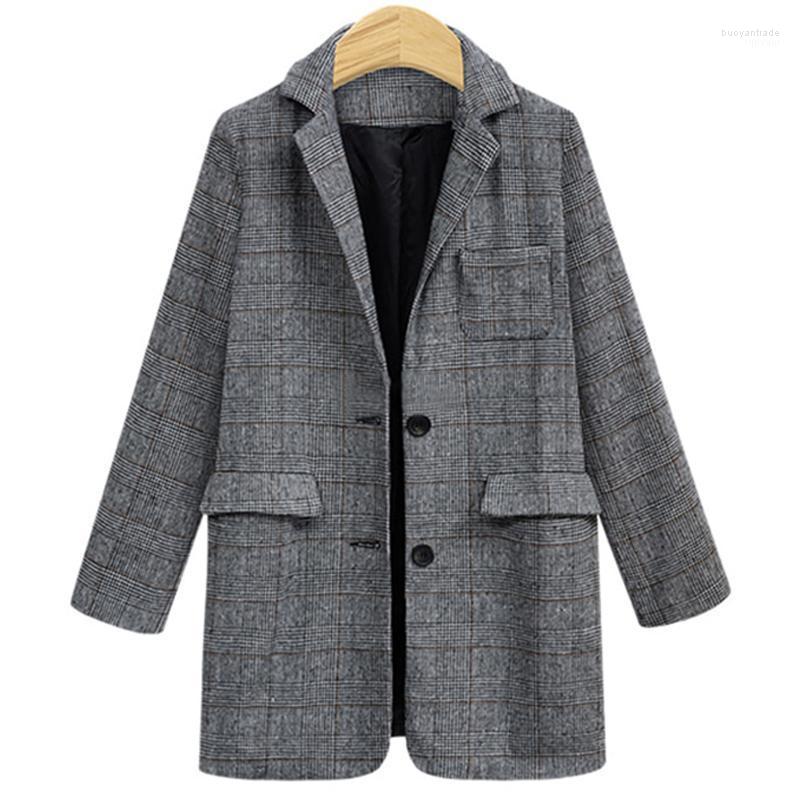 Women's Suits Women's & Blazers Women Fashion Plaid Vintage Single Breasted Tweed Check Blazer Coat Long Sleeve Pockets Female, Gray
Women's Suits Women's & Blazers Women Fashion Plaid Vintage Single Breasted Tweed Check Blazer Coat Long Sleeve Pockets Female, Gray