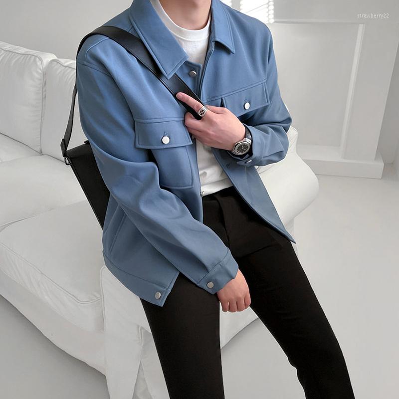Men's Jackets Men's Jacket 2023 Autumn Loose Versatile Tops Korean Fashion Casual Slim Fit Blue Lapel Single Breasted Coat 2Y2107
Men's Jackets Men's Jacket 2023 Autumn Loose Versatile Tops Korean Fashion Casual Slim Fit Blue Lapel Single Breasted Coat 2Y2107