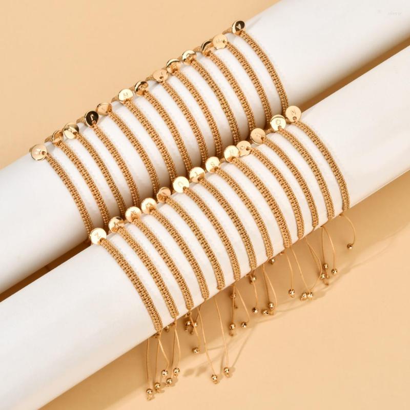 Charm Bracelets ZMZY Rope Alphabet A-Z Disc Letter Bracelet Initial Name Couple Jewelry For Women Fashion Love Gift
Charm Bracelets ZMZY Rope Alphabet A-Z Disc Letter Bracelet Initial Name Couple Jewelry For Women Fashion Love Gift