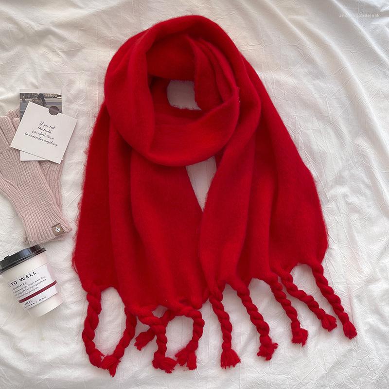 Scarves Simple Solid Color Women Winter Cashmere Scarf Thicken Braids Tassel Pashmina Windproof Keep Warm Shawls Wraps
Scarves Simple Solid Color Women Winter Cashmere Scarf Thicken Braids Tassel Pashmina Windproof Keep Warm Shawls Wraps