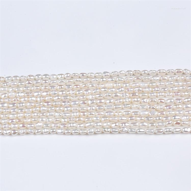 Beads Natural White 4-5mm Freshwater Baroque Shape Pearl Strands