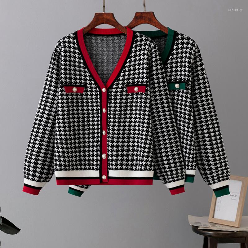 Women's Knits IVISKIN2022 Women's Knitted Cardigan Autumn Winter Sweater Loose Houndstooth Long Sleeves V-neck Fashion Versatile Outer, Green
Women's Knits IVISKIN2022 Women's Knitted Cardigan Autumn Winter Sweater Loose Houndstooth Long Sleeves V-neck Fashion Versatile Outer, Green