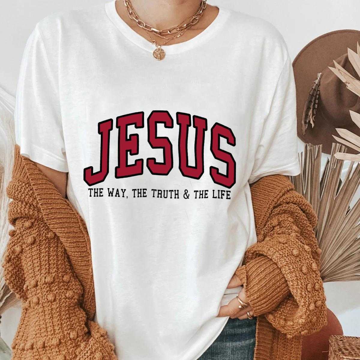 Colored Jesus The Way Tops Truth Life T-shirt Christian Shirt Religious Tee Women, Color2
Colored Jesus The Way Tops Truth Life T-shirt Christian Shirt Religious Tee Women, Color2