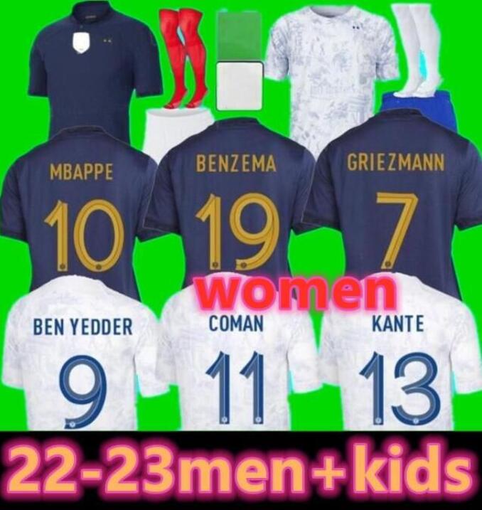 2022 Maillots de football French soccer jersey 2023 BENZEMA MBAPPE GRIEZMANN POGBA 22 23 Francia Men Kids KIMPEMBE FEKIR maillot women shirt hommes Kante jerseys
2022 Maillots de football French soccer jersey 2023 BENZEMA MBAPPE GRIEZMANN POGBA 22 23 Francia Men Kids KIMPEMBE FEKIR maillot women shirt hommes Kante jerseys