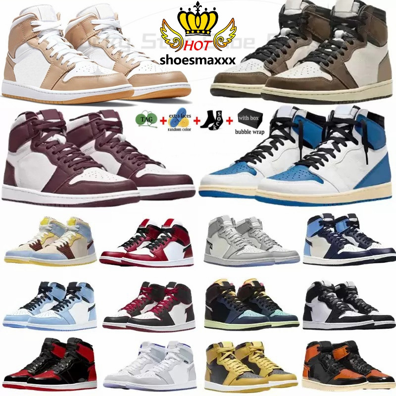 Jumpman 1 Basketball shoes OG High 1S men women Bred Patent UNC Patent Leather GS University Blue Hyper Royal Mocha Tan Gum Chicago Syracuse Sports Trainer, 37-36-40
Jumpman 1 Basketball shoes OG High 1S men women Bred Patent UNC Patent Leather GS University Blue Hyper Royal Mocha Tan Gum Chicago Syracuse Sports Trainer, 37-36-40