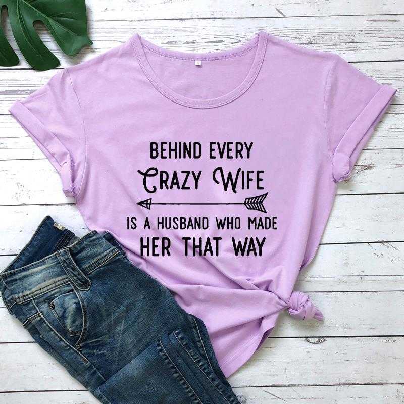 Behind Every Crazy Wife T Shirt Is A Husband Who Made Her That Way T-shirts Funny, Color8
Behind Every Crazy Wife T Shirt Is A Husband Who Made Her That Way T-shirts Funny, Color8