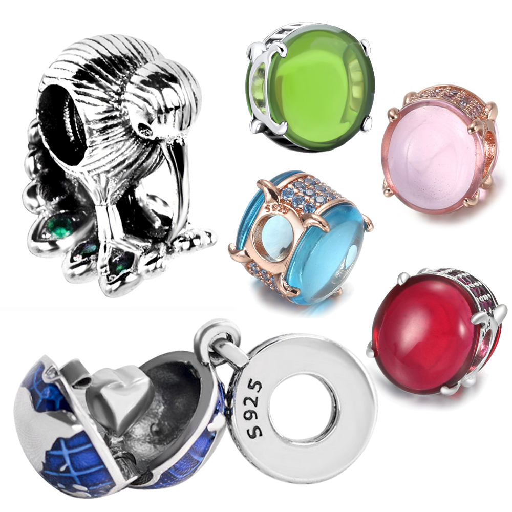 New Popular 925 Sterling Silver Charm Series Beaded Bracelet Women DIY Jewelry Fashion Accessories Gift