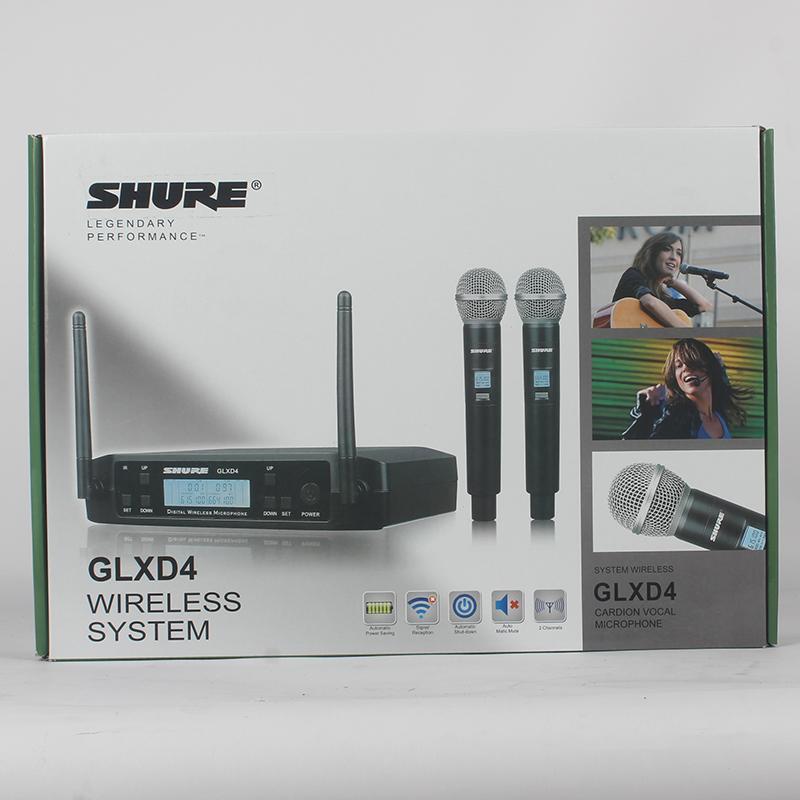 Microphones GLXD4 Wireless Microphone 2 Chs UHF 640 690MHz Professional Mic Handheld Lavalier Headworn Headset Party Church Meeting 221101