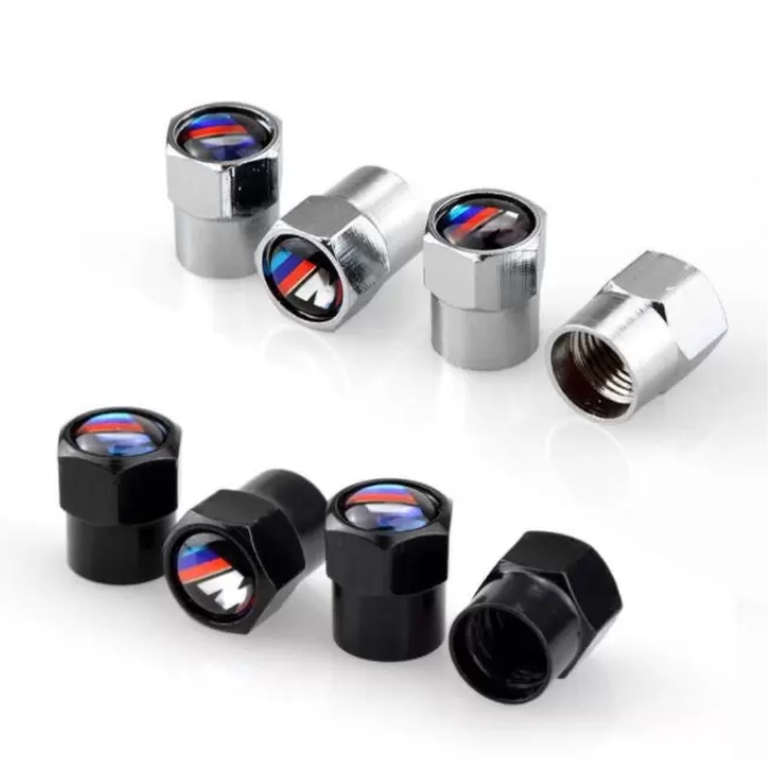 4pcs M Emblem Auto sticker Car Tire Valve Cap Tyre Air Bolt Stems Caps Auto Dustproof Cover for bmw