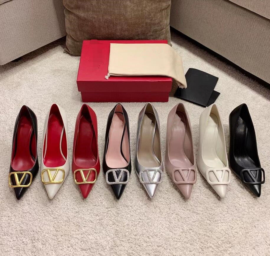 Women Sandals Brand High Heel Shoes Pointed Metal Buckle Genuine Leather All Black Matte Nude Blue Red Wedding Shoes with Reds Box and Dust Bag 34-44, Silver 2
Women Sandals Brand High Heel Shoes Pointed Metal Buckle Genuine Leather All Black Matte Nude Blue Red Wedding Shoes with Reds Box and Dust Bag 34-44, Silver 2