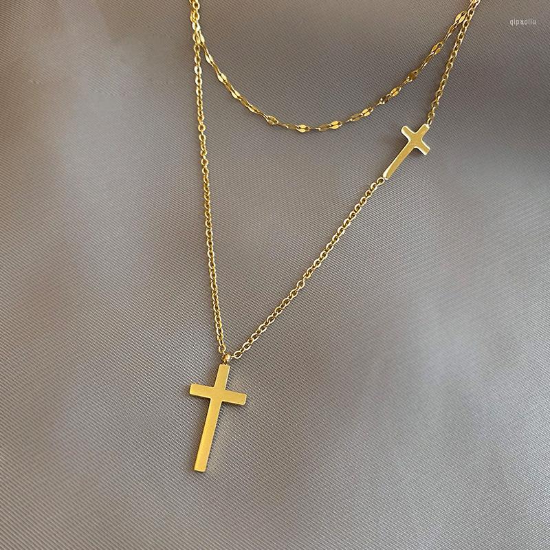 Choker Titanium Stainless Steel Gold&silver Color Cross Hoker Multiayer Necklace For Woman Korean Fashion Jewelry Gothic Girl's
Choker Titanium Stainless Steel Gold&silver Color Cross Hoker Multiayer Necklace For Woman Korean Fashion Jewelry Gothic Girl's