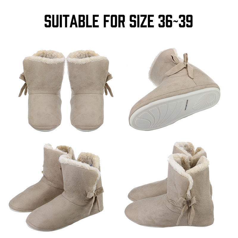 New Electrically Heated Shoes Winter Warm Snow Boots Comfortable Plush Foot Warmer Washable USB Charging Heating 221102