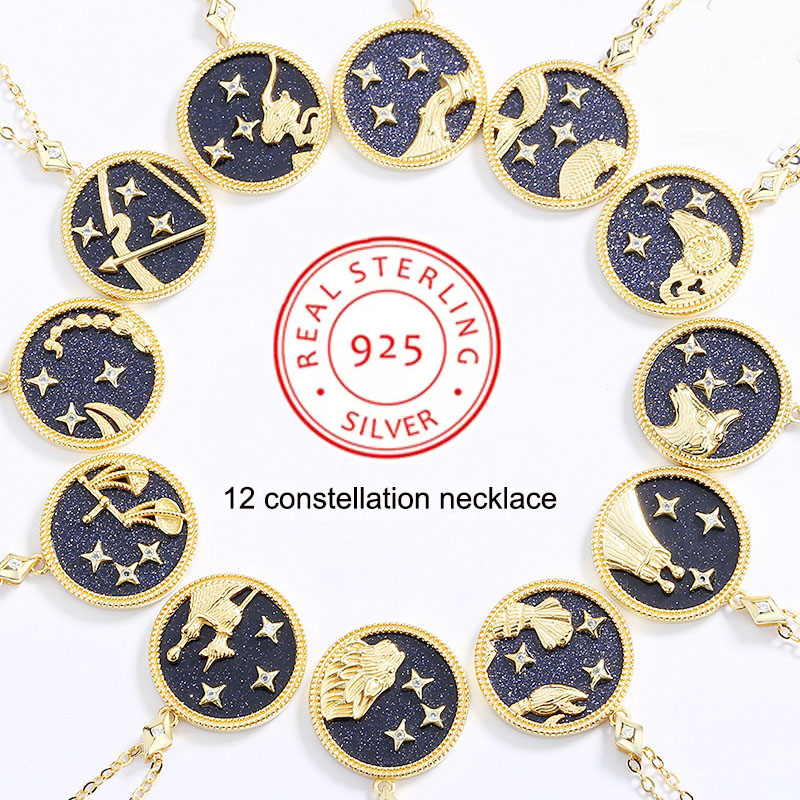 100% 925 Sterling Silver 12 Constellation Necklaces For Women Men Zodiac Sign Shell Pendant Necklace
100% 925 Sterling Silver 12 Constellation Necklaces For Women Men Zodiac Sign Shell Pendant Necklace