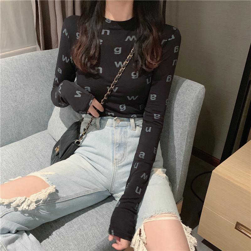 Women's T-Shirt Sexy Bodycon Long Sleeve T-shirt Tops for Woman 2022 Spring Summer Female Tee Designer Luxury Clothing Streetwear T220923