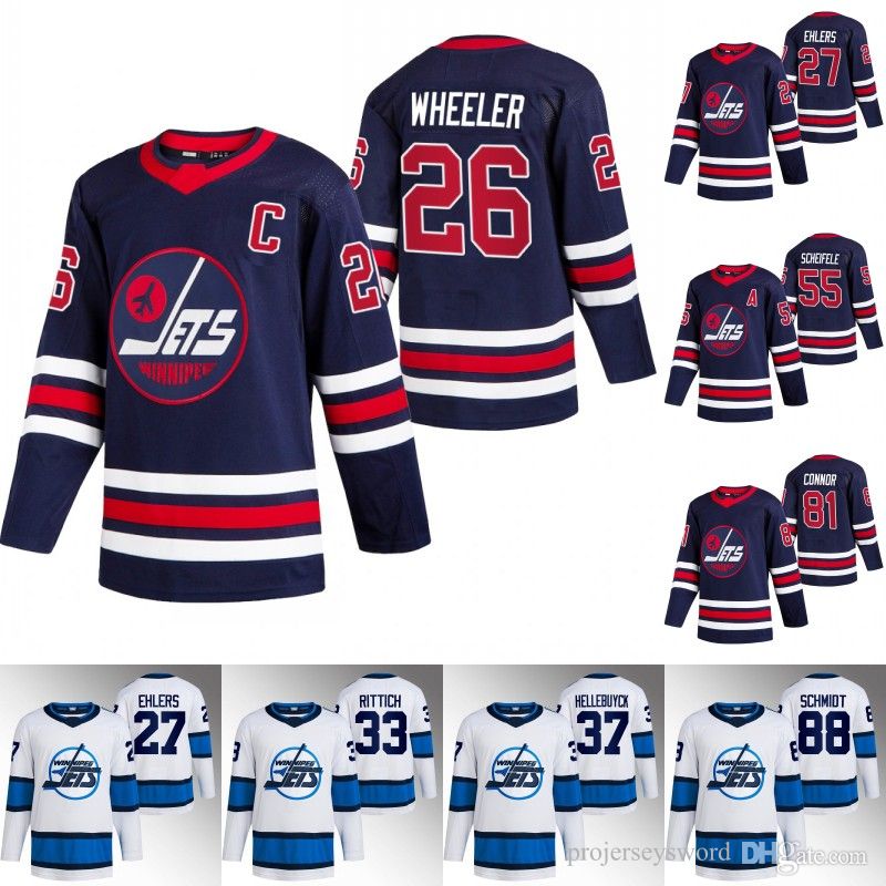 

CUSTOM #26 Blake Wheeler Jets 2022 Reverse Retro Jersey Nikolaj Ehlers Kyle Connor Pierre-Luc Dubois Mark Scheifele Nate Schmidt David Ritti, Youth third blue s-xl