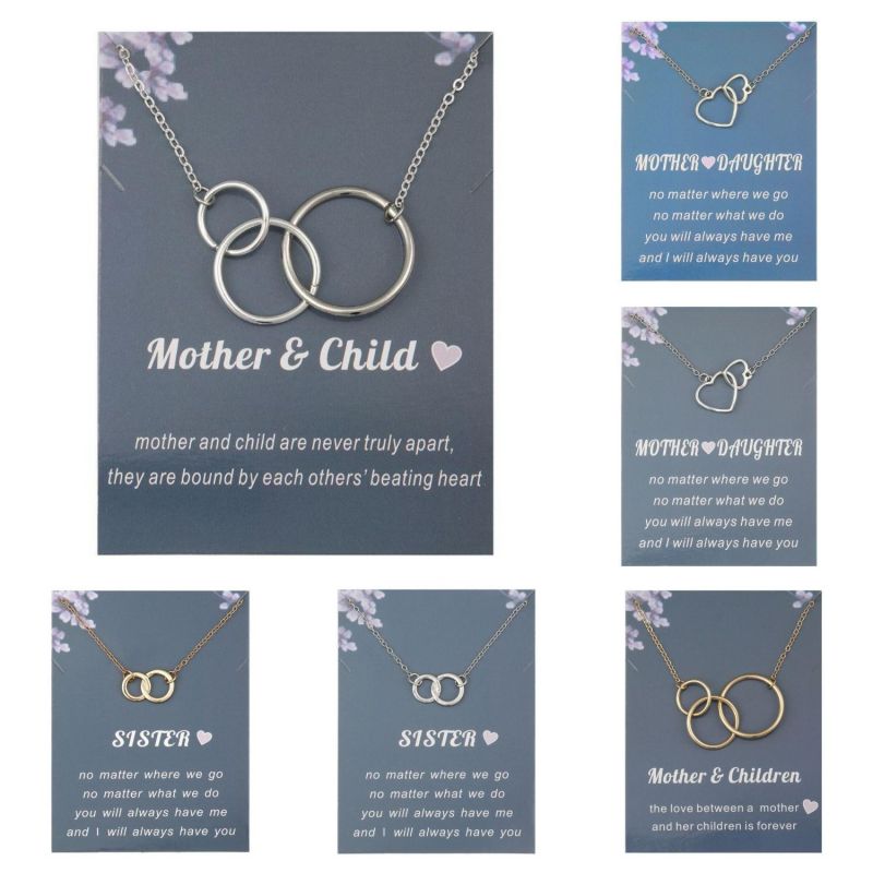 Circles Necklace With Card Love Heart Necklaces Friendship Sister Mother Daughter Jewelry
Circles Necklace With Card Love Heart Necklaces Friendship Sister Mother Daughter Jewelry