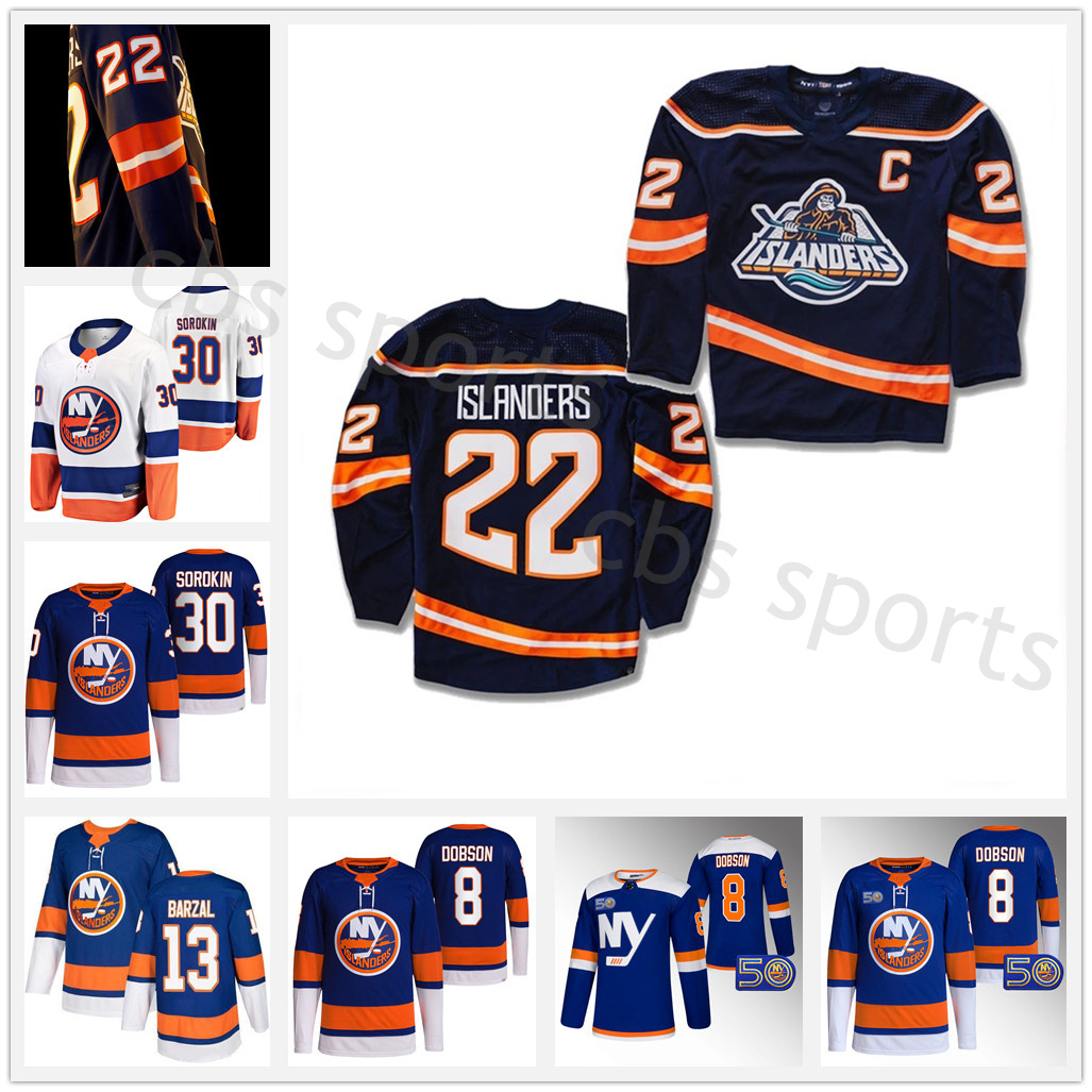 

#30 Ilya Sorokin Islanders Reverse Retro Jersey Noah Dobson Anders Lee Mathew Barzal Adam Pelech Anthony Beauvillier Josh Bailey Zach Parise Matt Martin Brock Nelson, 50th mens as shown s-4xl