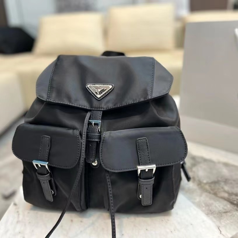 2022 Unisex classic handbags Nylon Backpack Black Back Pack Triangle Sign Shoulder Bags Nice Quality Multiple Pockets
2022 Unisex classic handbags Nylon Backpack Black Back Pack Triangle Sign Shoulder Bags Nice Quality Multiple Pockets