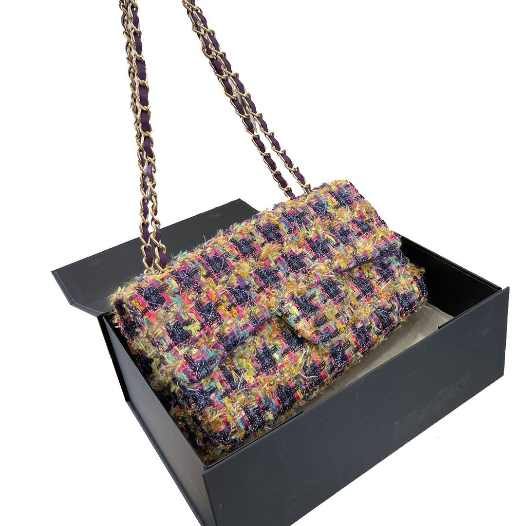 Designer Classic Cf Flap Tweed Crossbody Bags France Brand Quilted Matelasse Chain Bag Fashion Women Shoulder Bag Purse Luxury Designers Handbag Wallet 26/20CM, As show
Designer Classic Cf Flap Tweed Crossbody Bags France Brand Quilted Matelasse Chain Bag Fashion Women Shoulder Bag Purse Luxury Designers Handbag Wallet 26/20CM, As show