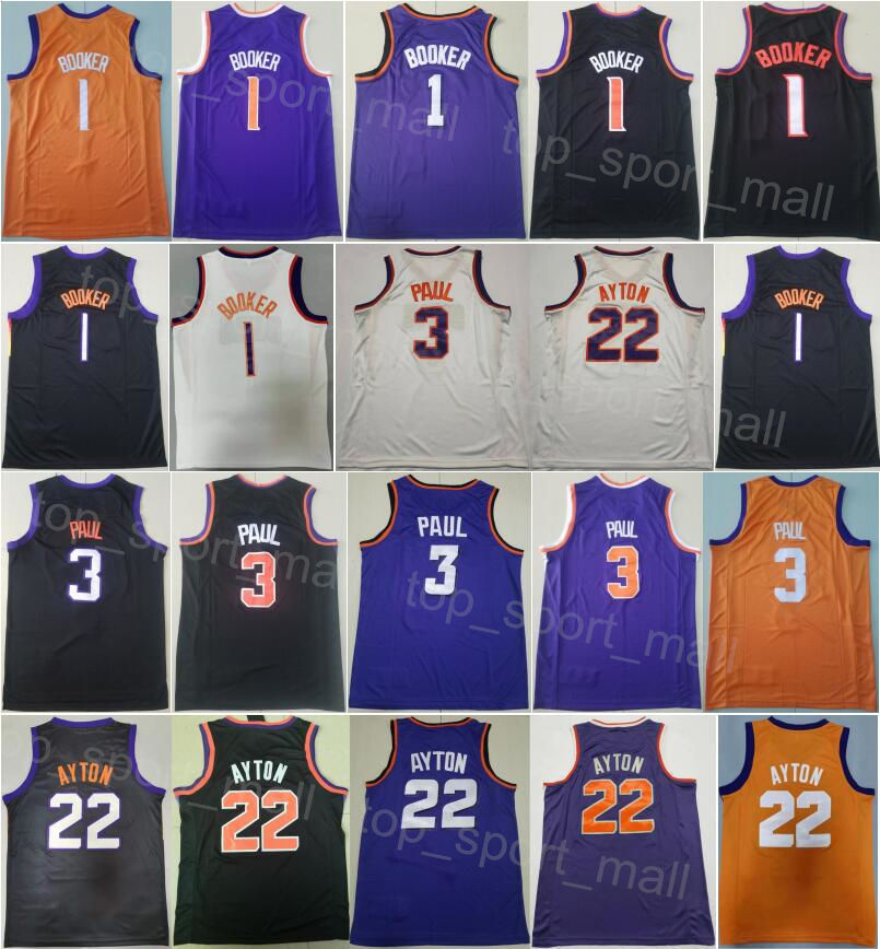Men Earned Basketball Valley Devin Booker Jersey 1 DeAndre Ayton 22 Chris Paul 3 City Association Classic Statement Icon Edition Black Orange Purple White Stitched
Men Earned Basketball Valley Devin Booker Jersey 1 DeAndre Ayton 22 Chris Paul 3 City Association Classic Statement Icon Edition Black Orange Purple White Stitched