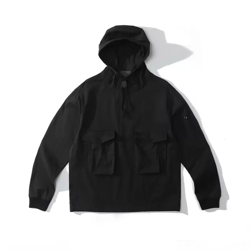 Men's Outerwear jackets Coats spring and autumn 21ss ghost piece smock anorak nylon tela pure cotton fabric hoodie coat