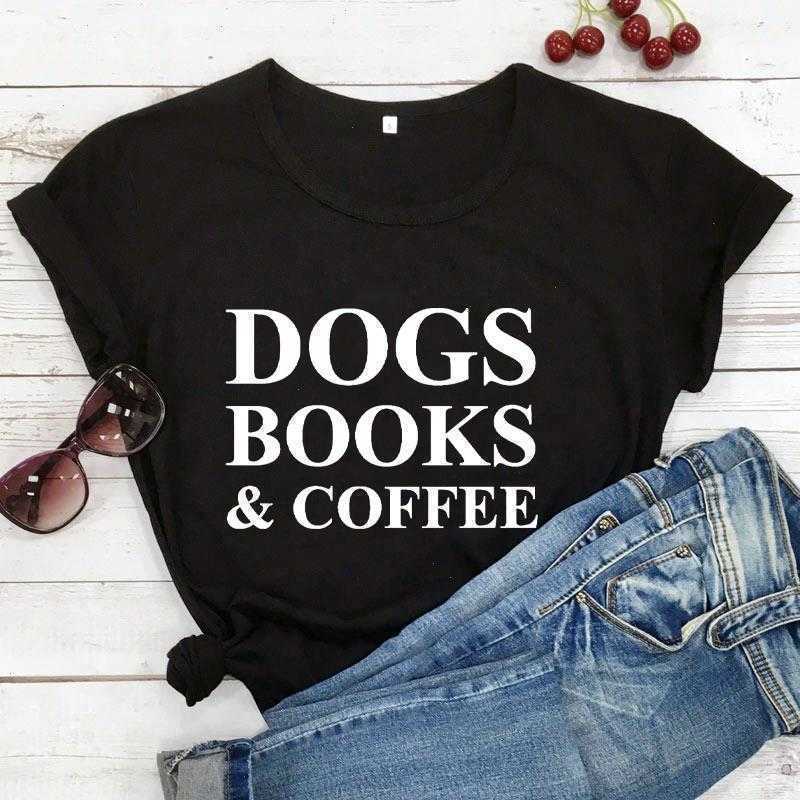 Dogs Books And Coffee Tops T-shirts Dog Mom Shirts Lover Tee Women Trendy Casual, Color8
Dogs Books And Coffee Tops T-shirts Dog Mom Shirts Lover Tee Women Trendy Casual, Color8