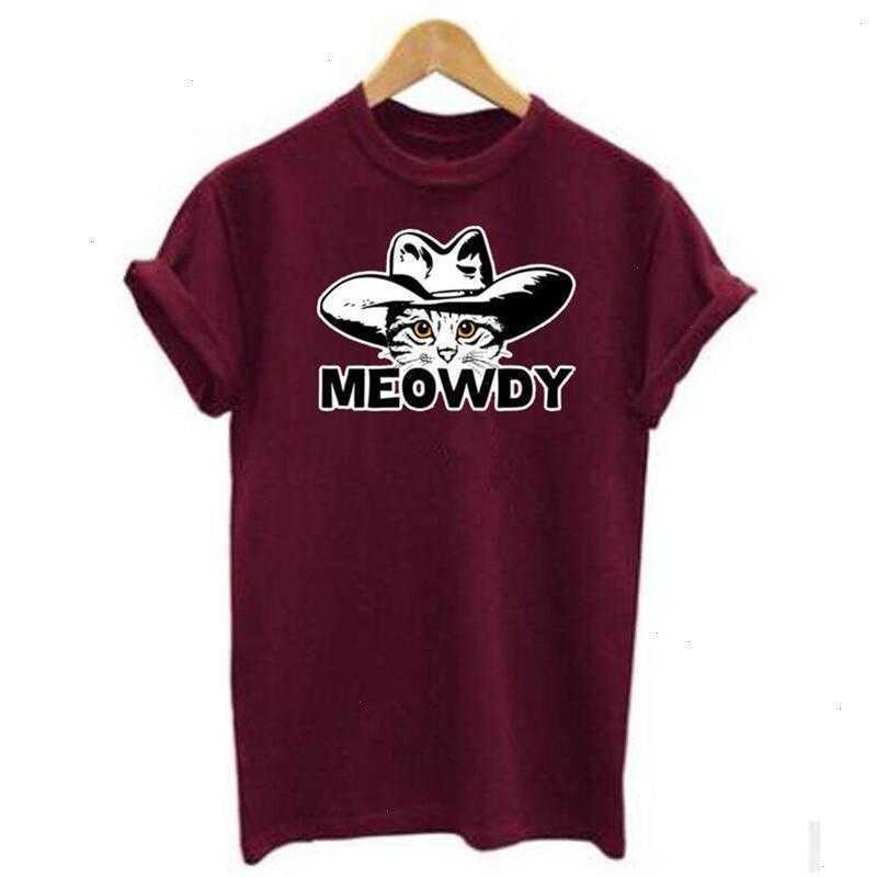 Funny Meowdy Graphic T Shirt Women Tops Short Sleeve Fashion Smile Cat Meme Tee, Burgundy
Funny Meowdy Graphic T Shirt Women Tops Short Sleeve Fashion Smile Cat Meme Tee, Burgundy